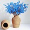 Blue Fake Flowers Artificial Flowers, 5 Pcs Real Touch Silk Flowers Faux Artificial Flowers for Decorations, Babys Breath Artificial Flowers Bulk for Spring Decor Floral Arrangement